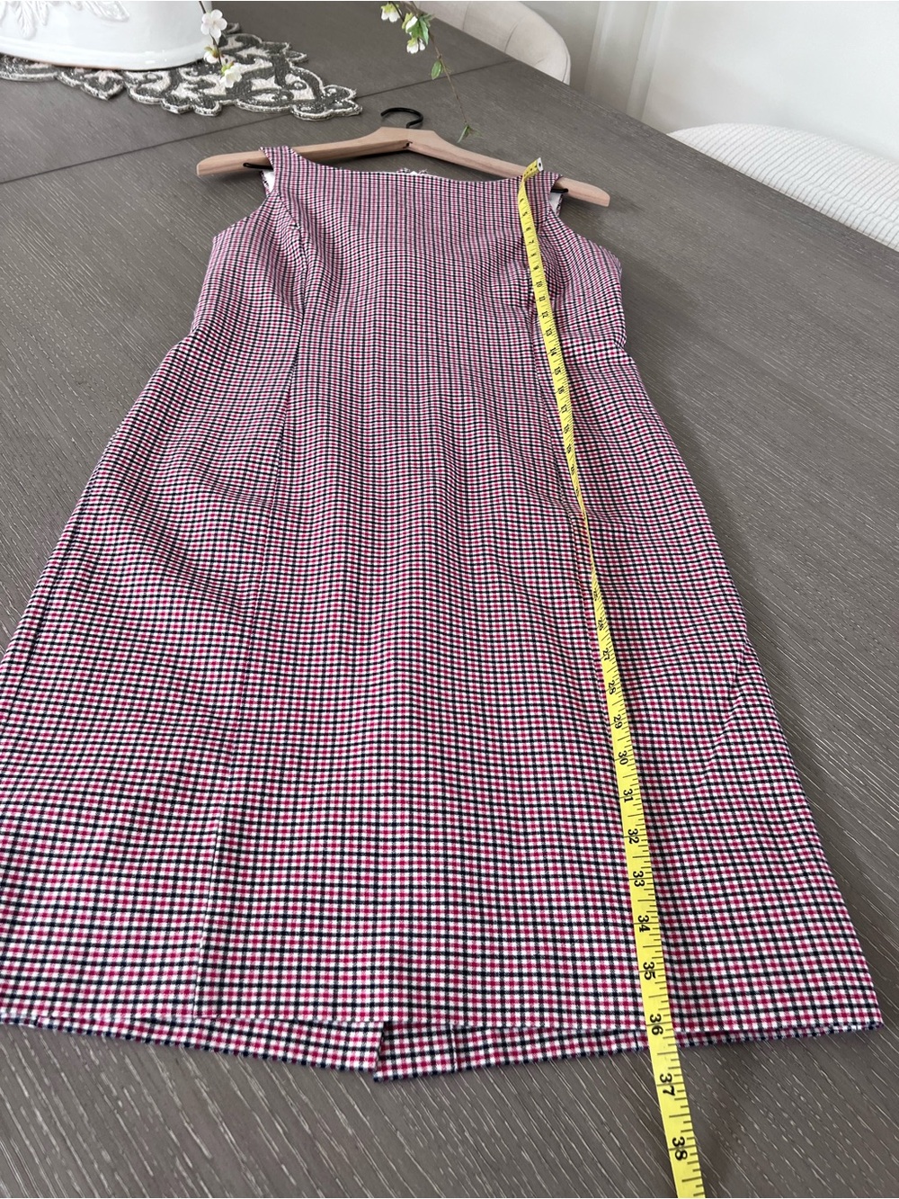 J. Crew Pink Gingham Midi Shift Dress - Picture 9 of 14